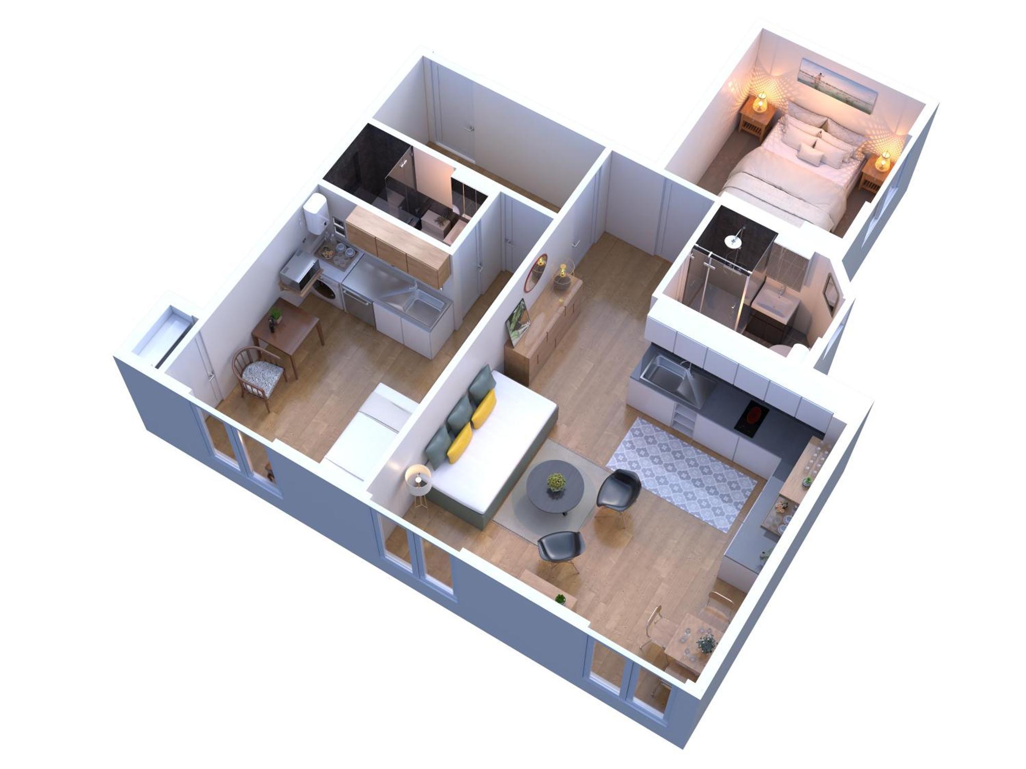 Rooftop Views Cosy 2 Bedroom 4* Paris